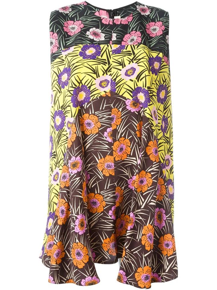 Marni Floral Print Asymmetric Top