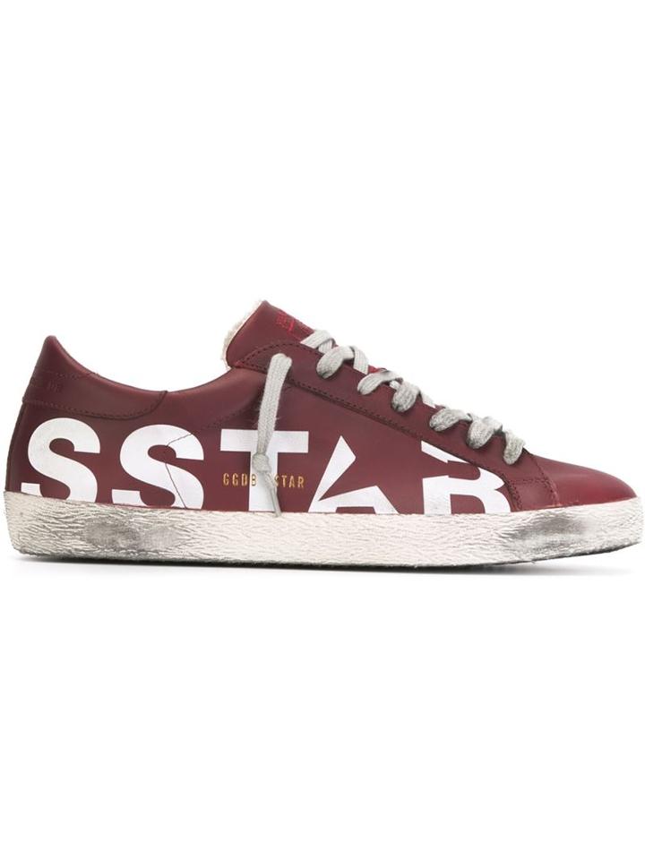 Golden Goose Deluxe Brand Super Star Sneakers, Men's, Size: 43, Red, Leather/rubber