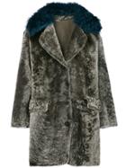 Sylvie Schimmel Contrast Collar Coat - Grey