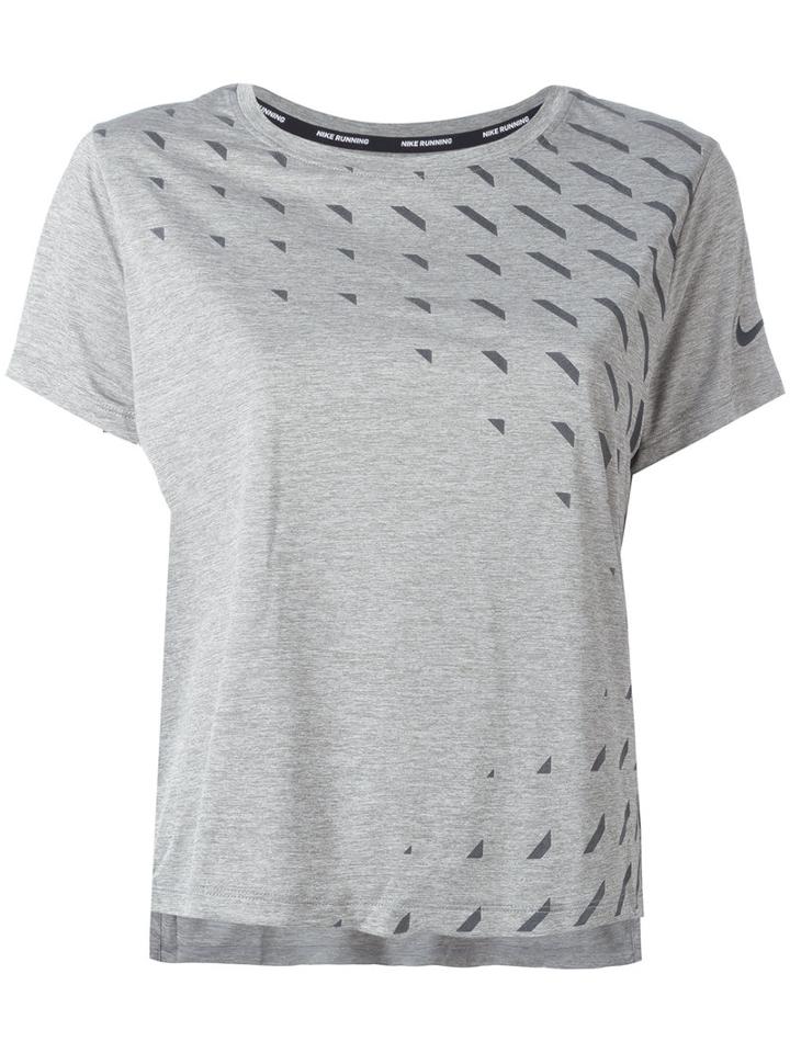 Nike Breathe City T-shirt, Women's, Size: Xs, Grey, Polyester