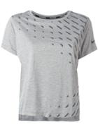 Nike Breathe City T-shirt, Women's, Size: Xs, Grey, Polyester