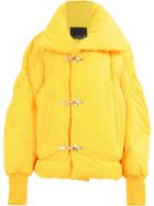Chen Peng Short Padded Coat - Yellow & Orange