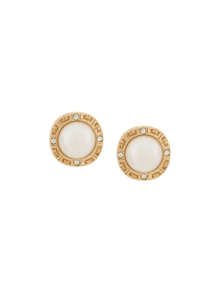 Givenchy Pre-owned 1980's Greek Key Earrings - Gold