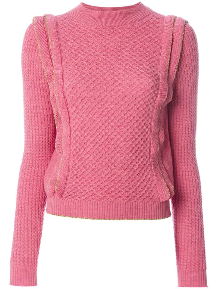 Philosophy Di Lorenzo Serafini Frilled Sweater - Pink & Purple
