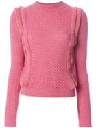 Philosophy Di Lorenzo Serafini Frilled Sweater - Pink & Purple