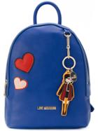 Love Moschino Key Chain Backpack - Blue