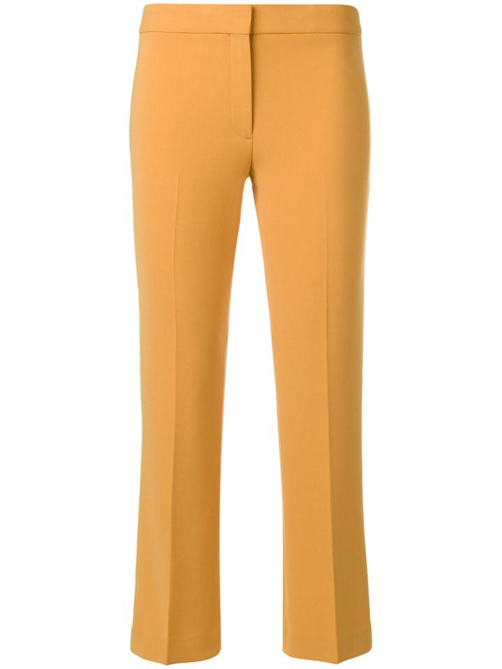Theory Cropped Trousers - Yellow & Orange