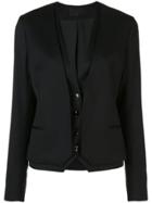 Rta Double Layer Single-breasted Blazer - Black