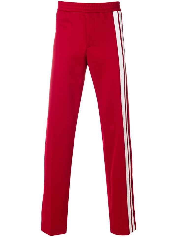 Valentino Side Stripe Track Pants - Red