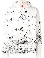 Oamc Contrast Splatter Print Hoodie - White