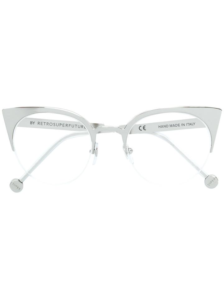 Retrosuperfuture Cat Eye Glasses - Metallic