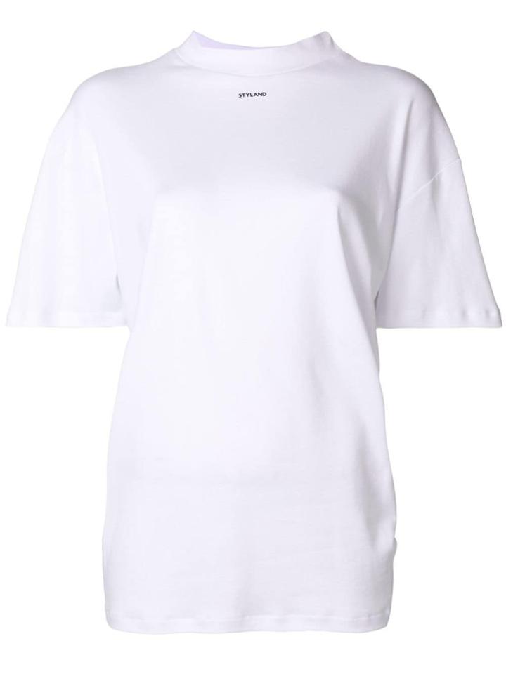 Styland High Neck T-shirt - White