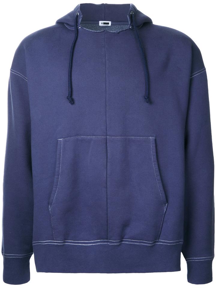 H Beauty & Youth Front Pocket Hoodie, Men's, Size: Medium, Blue, Cotton/polyester