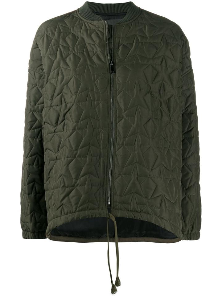 8pm Military Quilted Bomber Jacket - Green