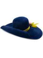 Gucci Floral-appliquéd Hat - Blue