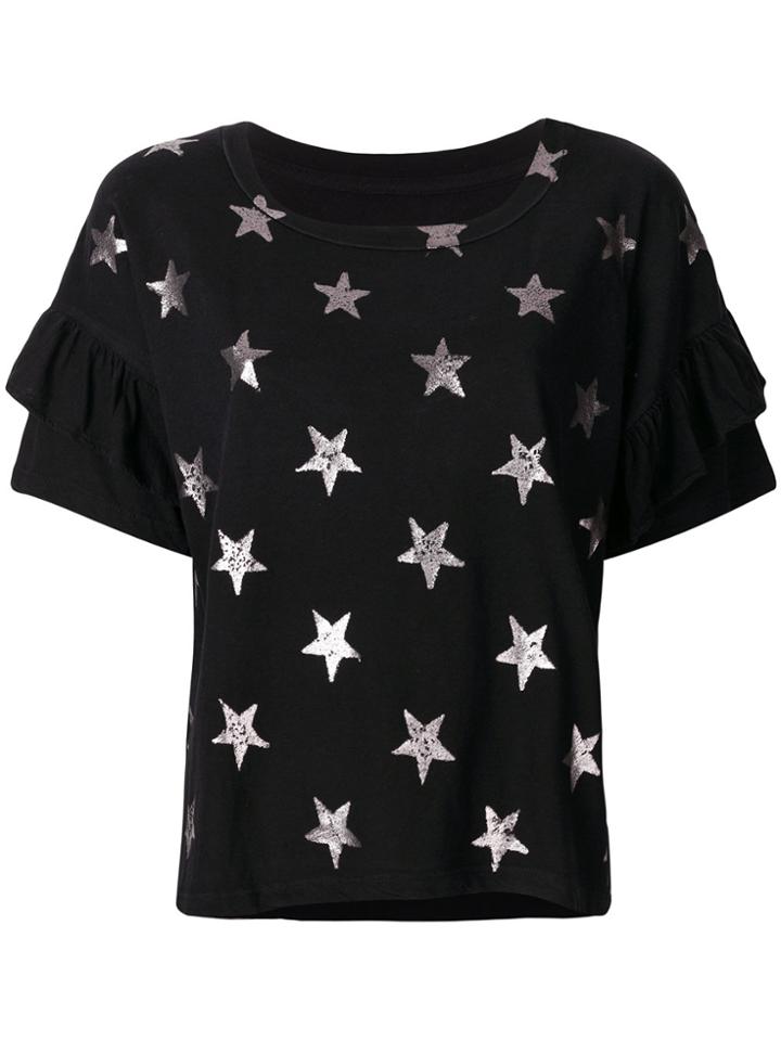 Current/elliott Star Knitted Top - Black