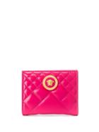 Versace Medusa Quilted Bi-fold Wallet - Pink