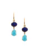 Irene Neuwirth 18kt Yellow Gold Blue Opal And Turquoise Teardrop Drop