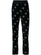 Chiara Ferragni All-over Logo Pants - Black