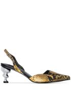 Yuul Yie Python-effect 70mm Pumps - Yellow