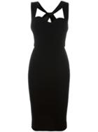 Victoria Beckham Criss-cross Back Dress, Women's, Size: 6, Black, Silk/acetate/triacetate/polyester