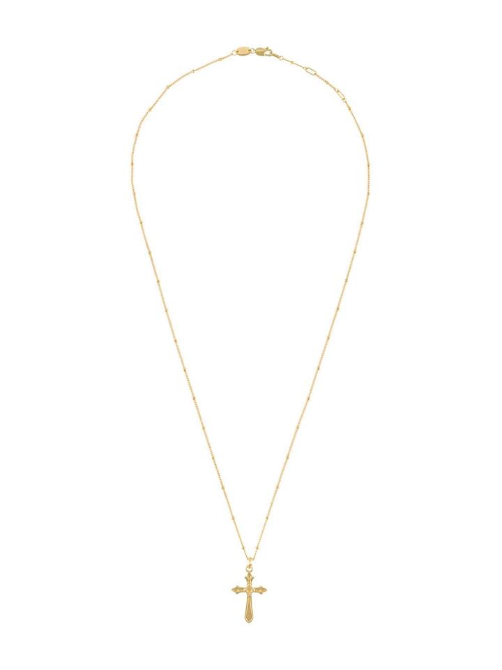 Northskull Baroque Cross Necklace - Gold
