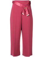 Elisabetta Franchi Belted Culottes - Pink & Purple