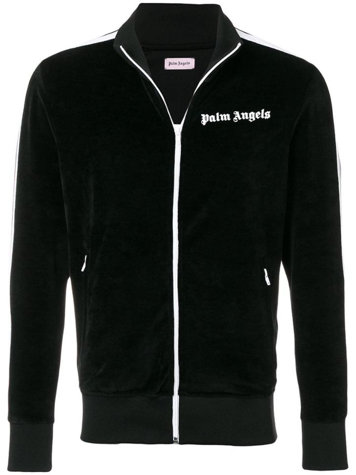 Palm Angels Velvet Track Jacket - Black