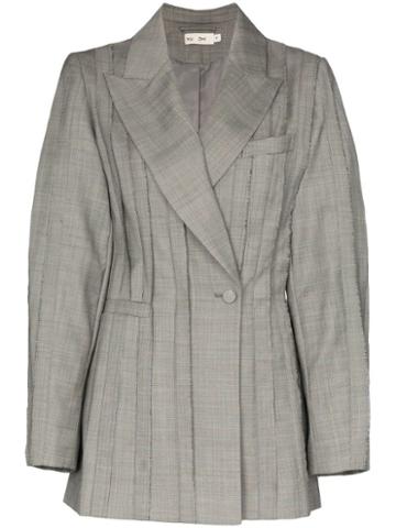 Xu Zhi Panelled Wool Blazer - Grey