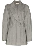 Xu Zhi Panelled Wool Blazer - Grey