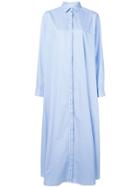Christian Pellizzari Oversized Maxi Shirt Dress - Blue