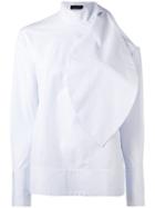 Eudon Choi - Open Shoulder Top - Women - Cotton - 14, Blue, Cotton