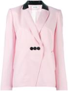 Courrèges Three Button Blazer, Women's, Size: 38, Pink/purple, Wool/cotton/polyurethane/cupro