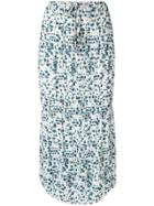 Fendi Vintage Floral Print Skirt - Blue