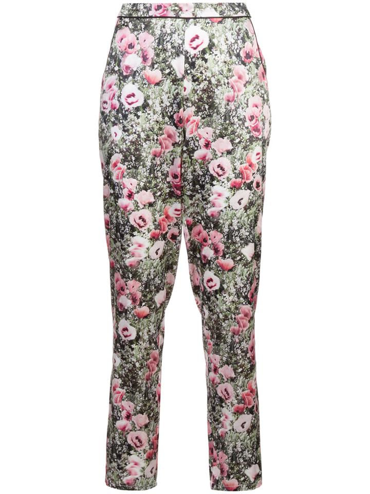 Fleur Du Mal Poppy Printed Tailored Trousers - Green
