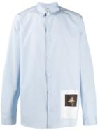 Oamc Andre Flower Patch Shirt - Blue