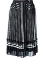Sacai Pleated Printed Skirt