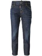Dsquared2 Cool Girl Cropped Jeans, Size: 44, Blue, Cotton/elastodiene