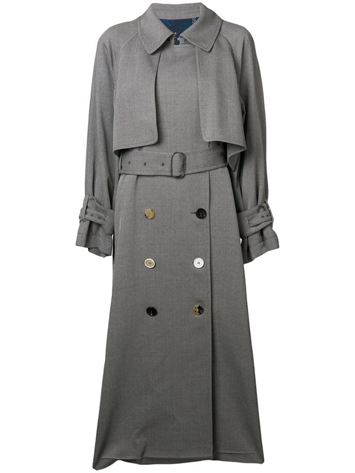 Golden Goose Deluxe Brand Double-breasted Trench Coat - Grey