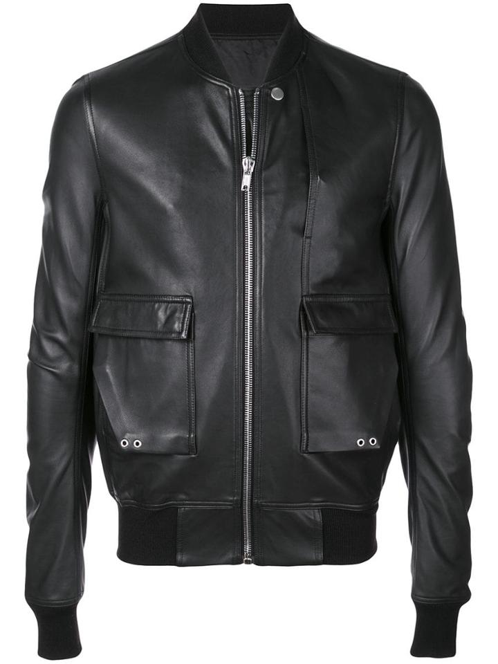 Rick Owens Flight Leather Jacket - Black