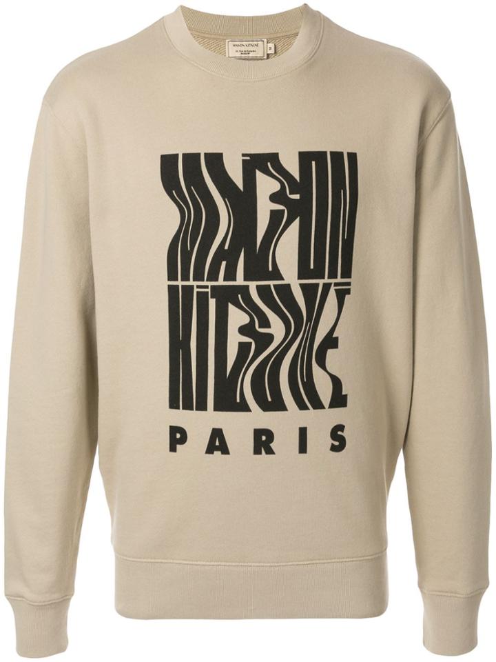 Maison Kitsuné Wavy Mk Sweatshirt - Neutrals