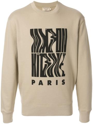 Maison Kitsuné Wavy Mk Sweatshirt - Neutrals