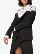 Delada Off-the-shoulder Blazer Top - Black