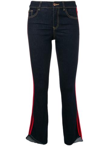 Jovonna Pepita Flared Jeans - Blue