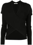 Live The Process Wrap-around Crop Top - Black