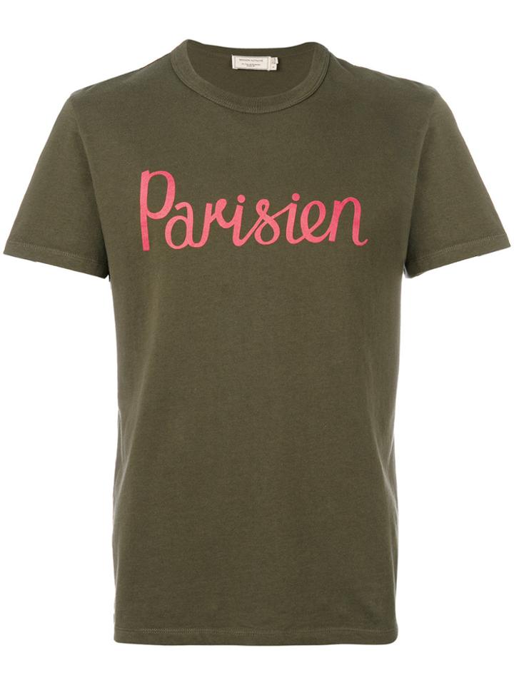 Maison Kitsuné Parisien Print T-shirt - Green
