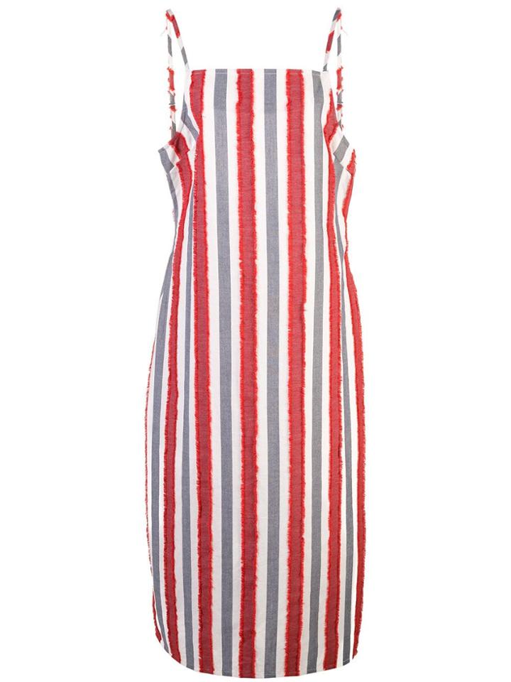 Onia Striped Mid-length Dress - White