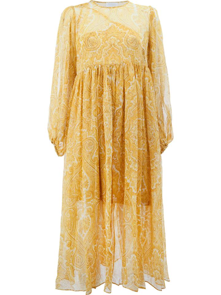 Zimmermann Patterned Dress - Yellow & Orange