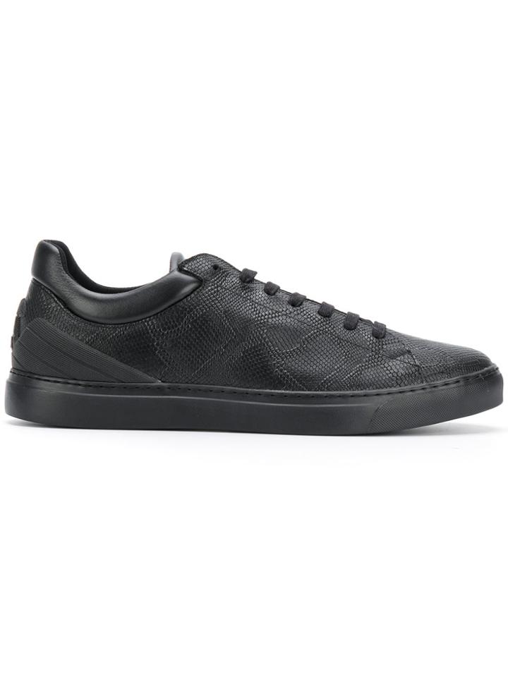 Emporio Armani Snake Print Sneakers - Black