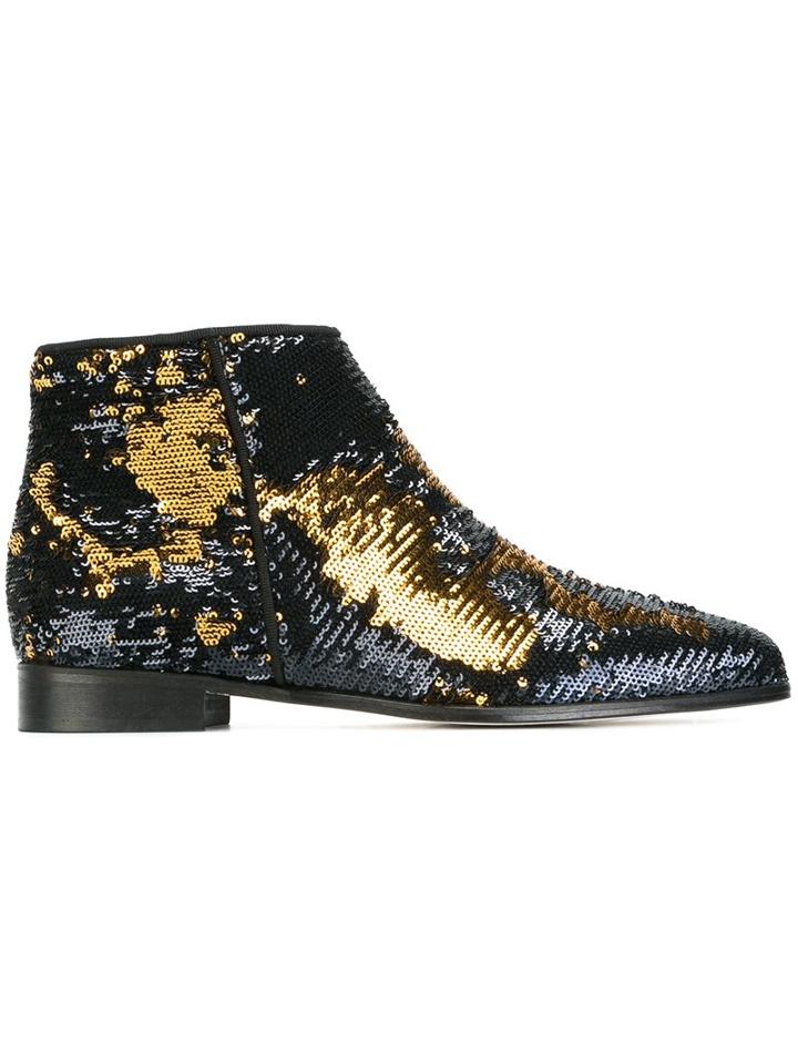 Anna Baiguera 'blazing Wave' Sequinned Ankle Boots